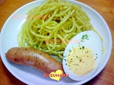 ささっと簡単☆つけあわせのパスタ☆カレー風味